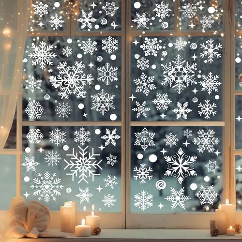 Christmas Window Electrostatic Sticker Cartoon Santa Claus E