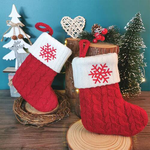 Navidad Christmas Ornaments Letters Stocking Knitting Tree P