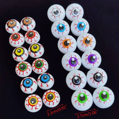 12Pcs Horror Luminous Bouncy Ball Scary Eye Ball Halloween P