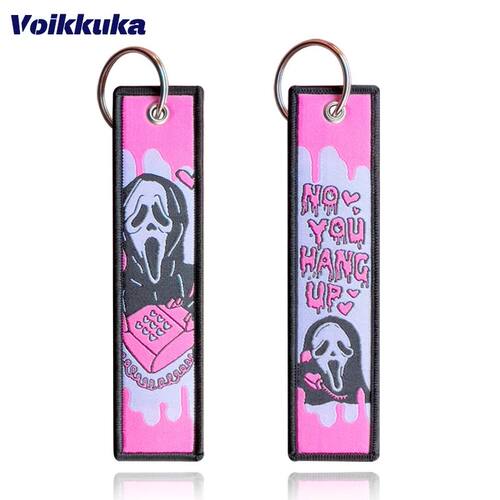 Halloween Horror Embroidered Keys Tag Keycha for Women Keyri
