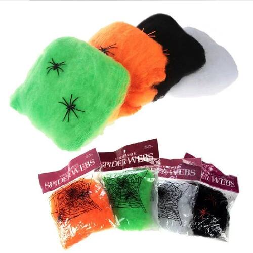 Artificial Spider Web Halloween Decoration Scary Party Scene
