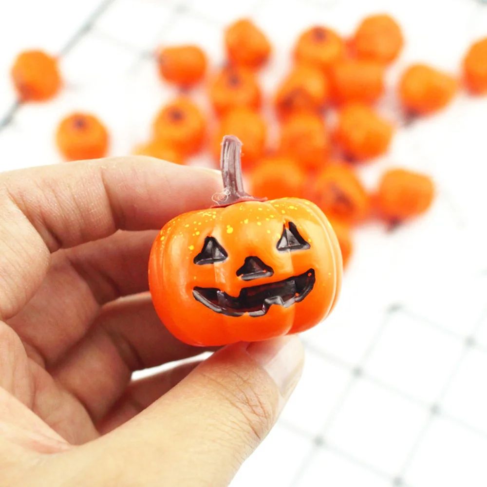 8PCS/16PCS Plastic Grimace Pumpkin Ornaments Halloween Simul