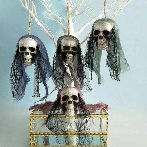 Halloween Skull Hanging Foam Ornament New Bar Ktv Scene Horr