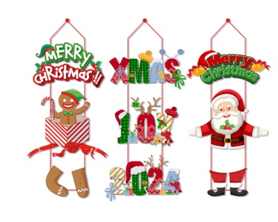 Christmas  Ghost Face Pumpkin Door Hangings Witch Hat Trick