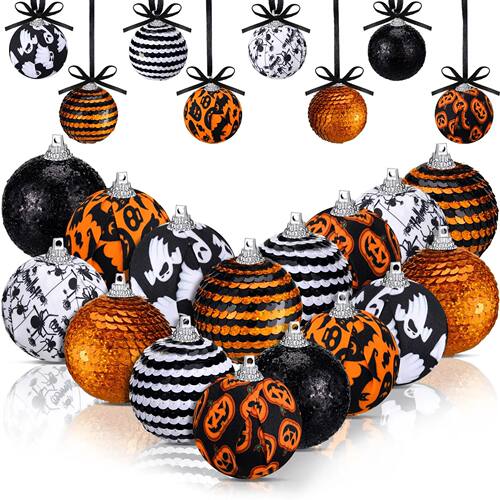 Halloween Ornaments Tree Decorations Indoor, 16ct 2 Inch Sha