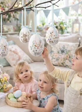 Foam Easter Eggs Pendant Cartoon Artificial Easter Simulatio