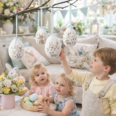 Foam Easter Eggs Pendant Cartoon Artificial Easter Simulatio