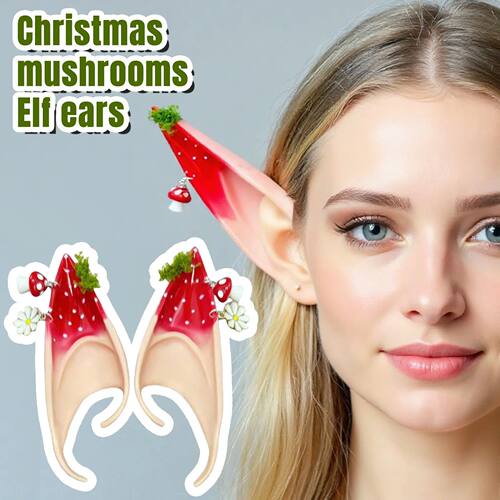 A Pair of Halloween Elf Ears,Red,Green and Purple Party Fake