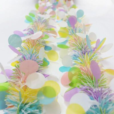 2/4m Easter Tel Garland Colorful Tel Twist With Confetti Spr
