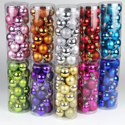 24pcs/Box Christmas Balls Christmas Tree Ornaments Christmas