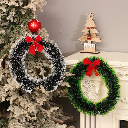 Christmas Decoration Wreath Five-pointed Star Wire Pendant S