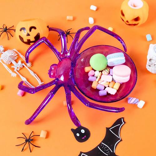 Halloween Spiders Shaped Bowl Fruits Plate Food Tray Candy B
