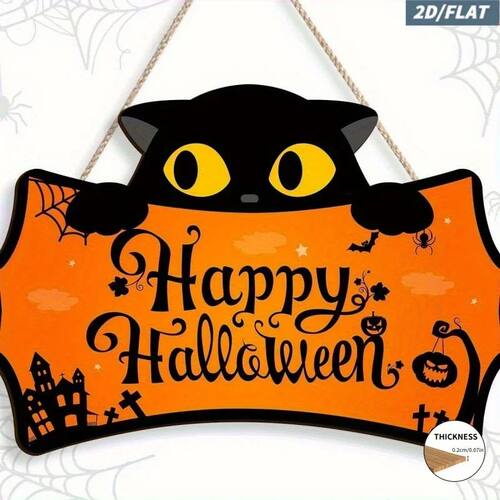 A 2D hit home decoration Halloween wooden bat doorplate holi