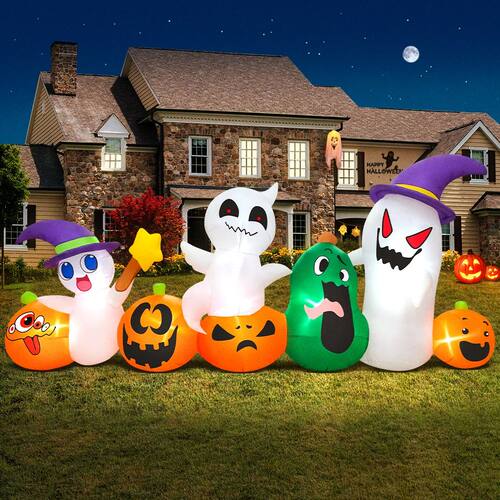 10FT Halloween Pumpkin Inflatable Home Outdoor Decoration Gh