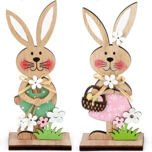 2025 Easter Day Wooden Easter Standing Rabbit Spring Festiva