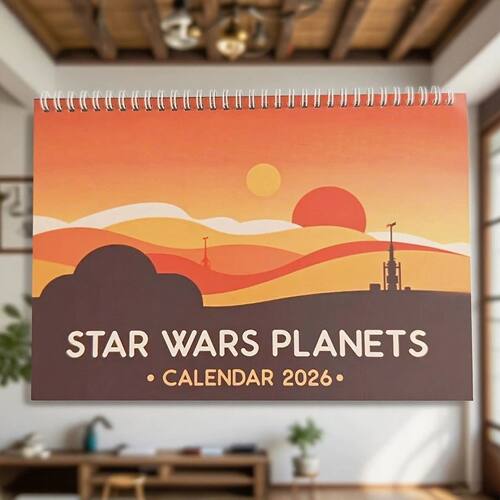 2026 Planet Station Calendar Elegant Minimalist Design with