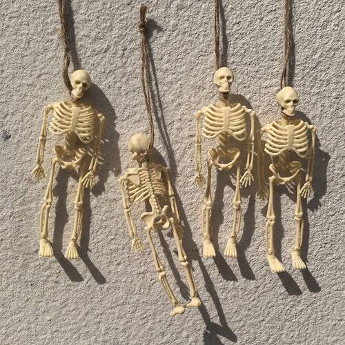 6pcs Halloween Hanging Skeleton with rope Halloween Party Pl