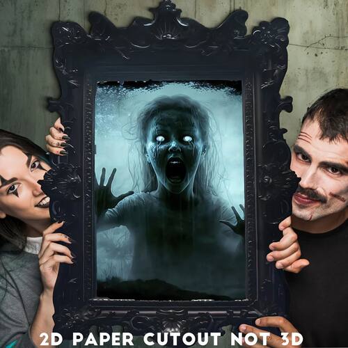Halloween Wall Sticker Cardboard Cutouts- Scary Woman Photo