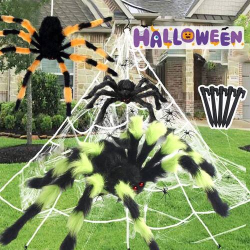 50cm/90cm/125cm/150cm/200cm Big Black Plush Spider Halloween