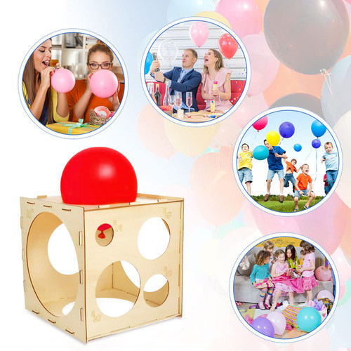 30cm Wood Balloon Sizer Cube Box Balloons Measuring box For
