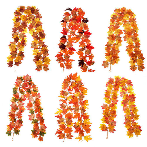1.75/2M Artificial Maple Leaf Garland Vine Fall Leave