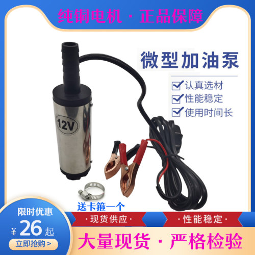 微型抽油器电动抽水泵柴油12V/24V/220V直流加油机自吸吸油泵小型 - 封面