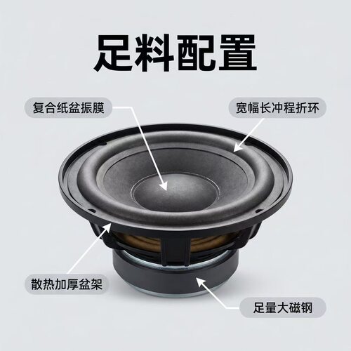 豪杰天韵5寸HIFI发烧级中低音全频喇叭单元音箱汽车音响升级DIY