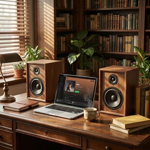 新品豪杰天韵 HT402 四寸双分频hifi发烧级无源音箱音响桌面