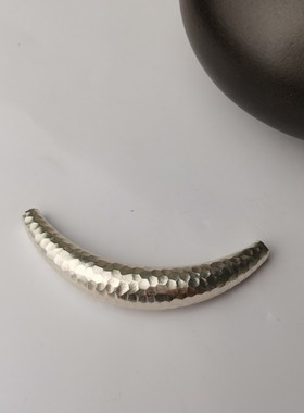 S925纯银弯管项链