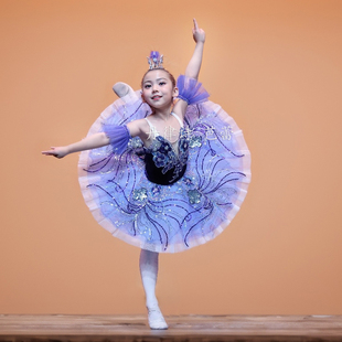 丹律诗考级蓝鸟变奏比赛演出服芭蕾舞蹈TUTU裙定制独舞蓬蓬纱裙