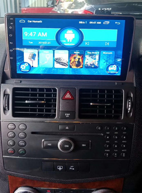 奔驰W204C180C200C260中控安卓导航大屏360全景倒车记录仪一体机