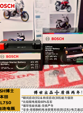 BOSCH博世适用HONDA本田XL750锂电瓶磷酸铁锂电池BLP9P