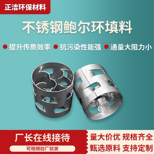 304不锈钢鲍尔环填料废气净化