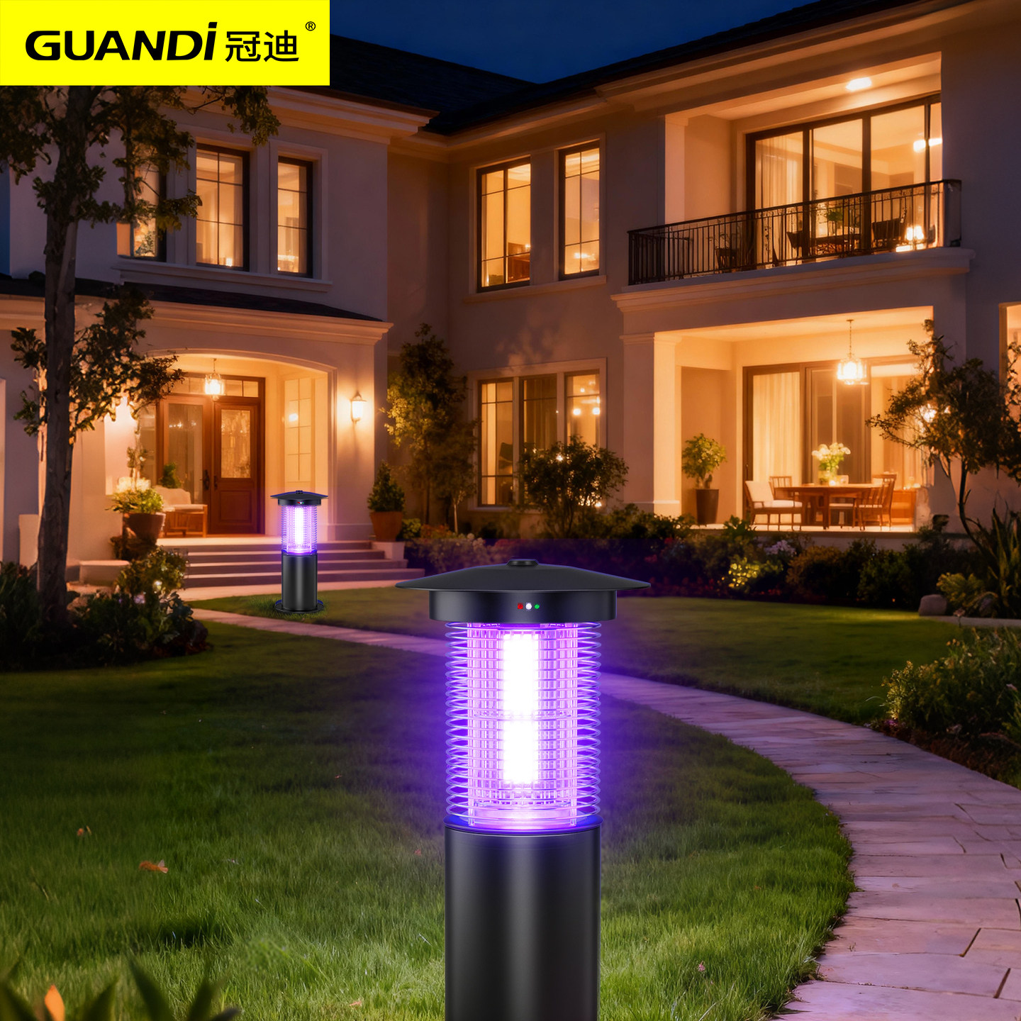 灭蚊灯户外庭院家用灭蚊器室外防水太阳能诱蚊灯灭蝇灯驱蚊灯