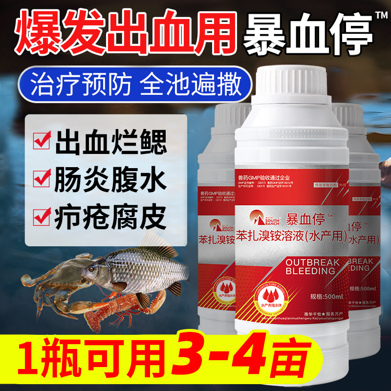 停水杀菌消毒烂身爆发出血病鱼塘