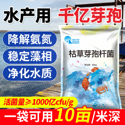 枯草芽孢杆菌水产养殖调水改底鱼虾蟹塘用降亚盐净化水质水产菌种