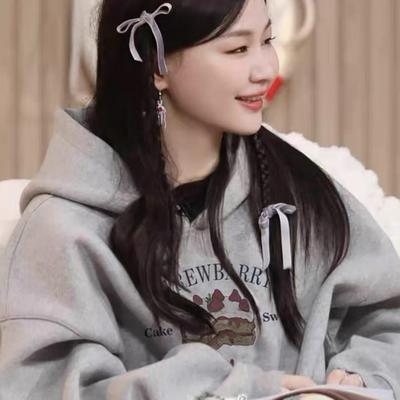 明星同款宽松连帽卫衣女