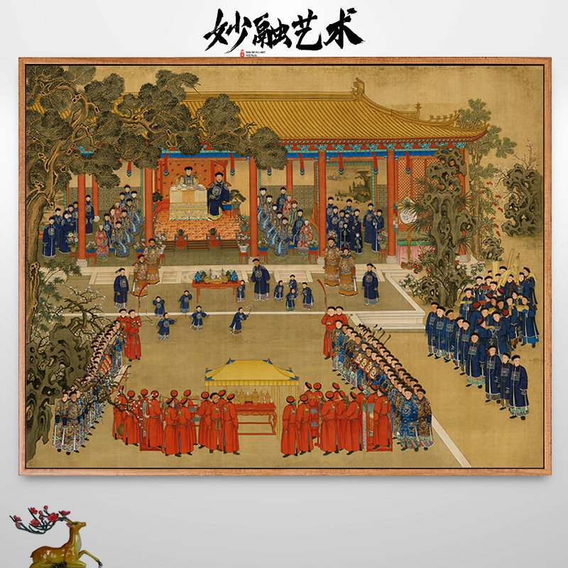 崇庆皇太后万寿图宫廷人物乾隆皇帝画像新中式装饰画背景墙挂画
