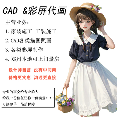 CAD代画/描图/方案设计/施工深化/各类彩屏