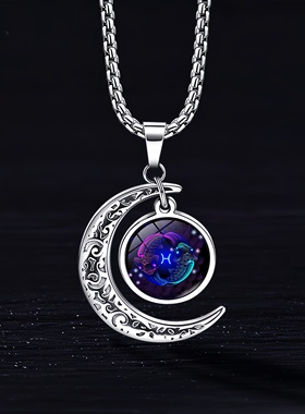 星座男士项链配饰轻奢小众毛衣链
