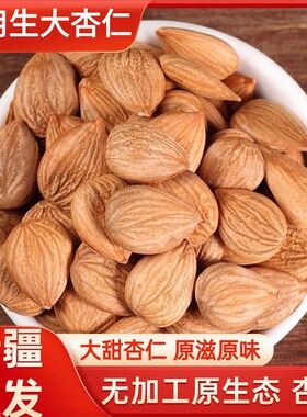 新疆特产南杏仁生甜杏仁2025年新货原味熟大果杏仁坚果500g散装