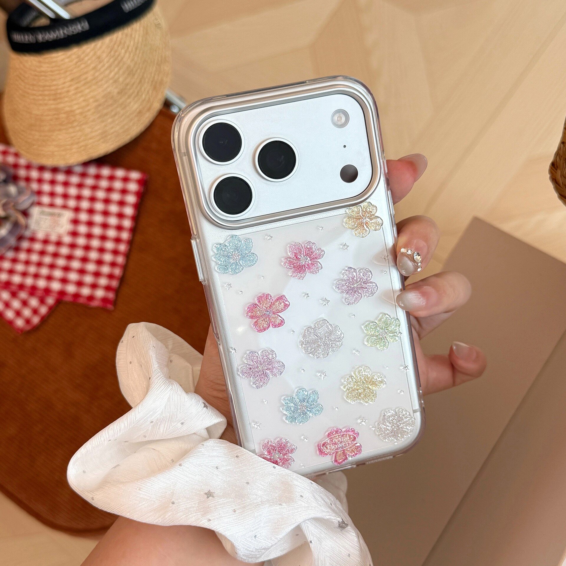 适用苹果17promax手机壳无镜头保护iPhone16不包摄像头15软硅胶全包防摔14文艺女生新款13夏天超火透明高级感