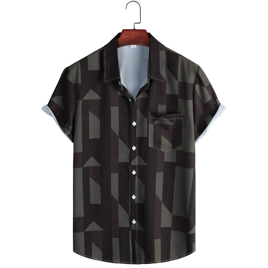 summer shirts for men man tshirts shirt new 夏威夷衬衫男大码图片