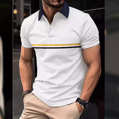 Men's sports polo shirt with button pockets 春秋男士翻领上衣