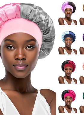Bonnet for Sleeping Soft Elastic Band Sleep Cap Hair Wrap