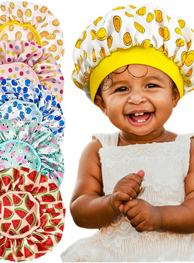 Children's Satin round cap bonnet baby Nightcap儿童非洲圆帽
