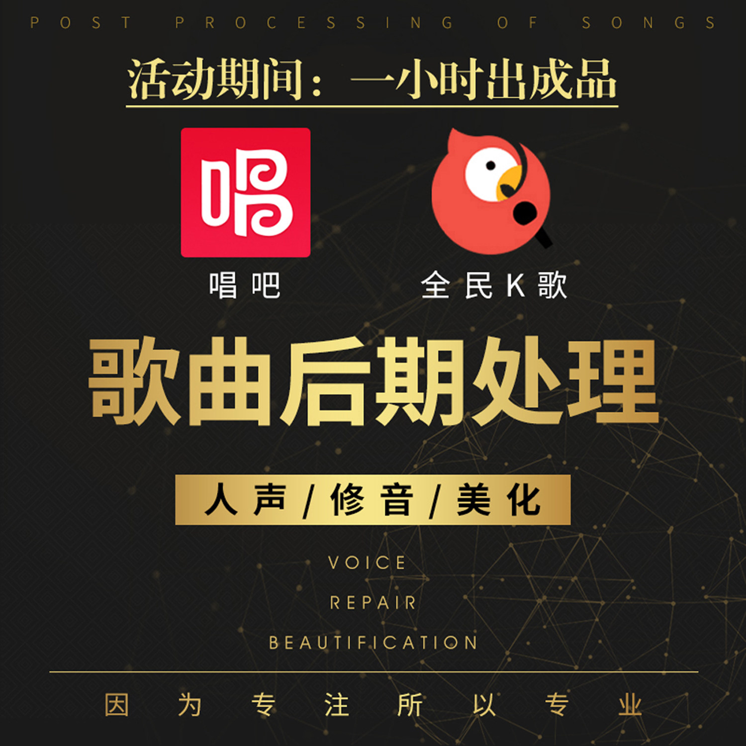 音乐后期  原创后期 修音 混音母带