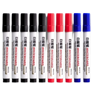 白板笔可擦水性黑色教师用儿童黑板笔画板笔无毒彩色红色蓝色写字笔大头记号笔易擦写粗头可擦除专用细头批发