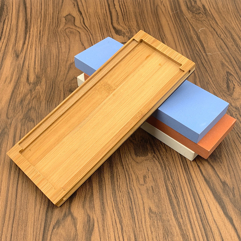 两用桌面固定架竹制品底座磨刀石