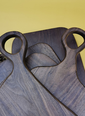 北美黑胡桃木砧板家用实木整木砧板宿舍水果菜板面包板牛排板摆盘